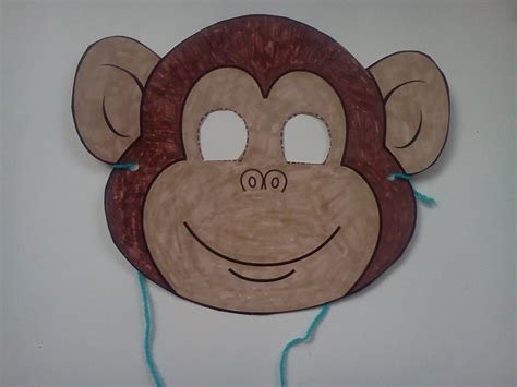 Paper Plate Monkey Mask And Paper Plate Mask Ideas Printable Sc 1 St The