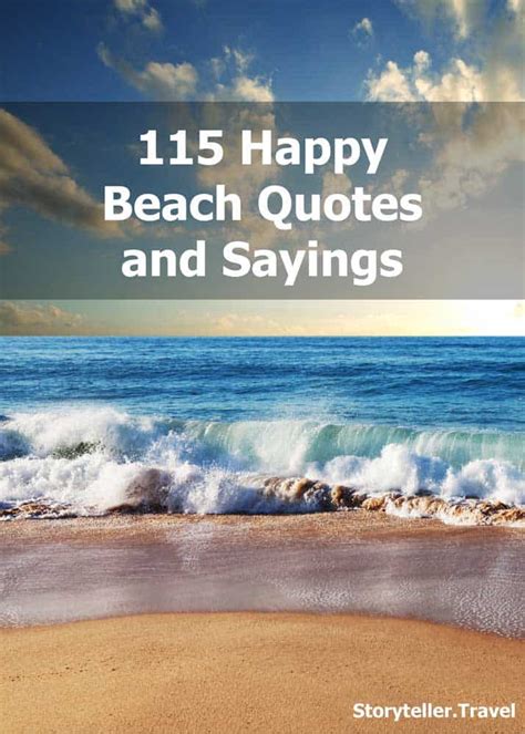 Happy Beach Quotes Sayings Sunshine Ocean Captions