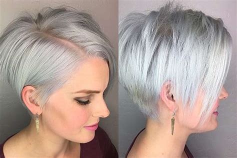Long and even bangs can appear too heavy and draw attention. 17+ Short Bob Haircut Grey Hair, Important Inspiraton!