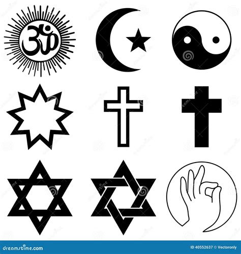 Símbolos De La Religión Ilustración Del Vector Imagen 40552637