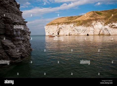 North Landing Flamborough Head On The East Coast Of England Famous For Its Smugglers Caves