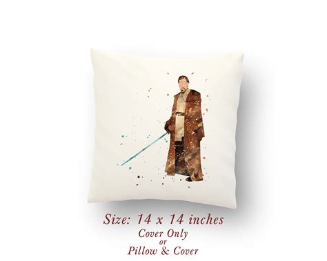 Star Wars Obi Wan Kenobi Watercolor Printed Pillow Cover Or Etsy