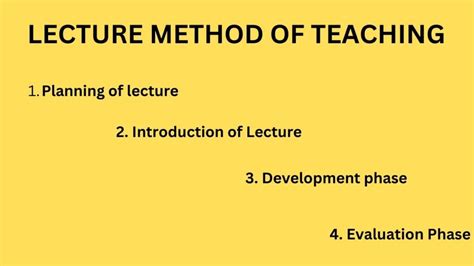 Lecture Method Of Teaching 4 Steps Merits And Demerits