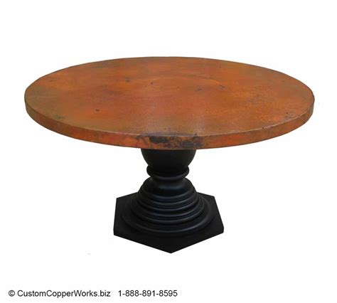 Check out our copper table top selection for the very best in unique or custom, handmade pieces from our furniture shops. Round Copper Top Dining Room Table/Wood, Pedestal Table ...