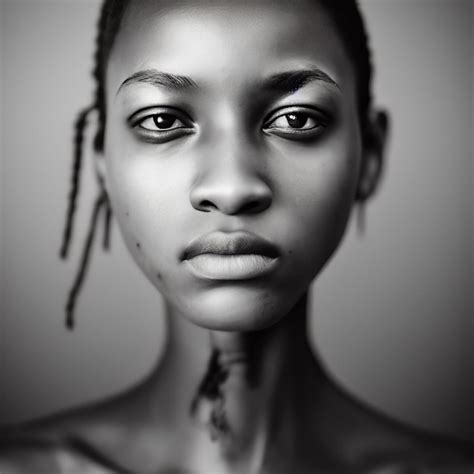 Premium Photo A Woman With A Black And White Face And A Black And