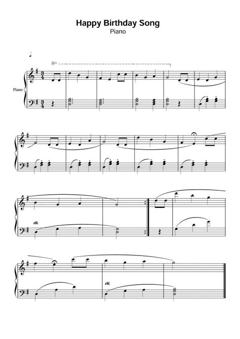 Free printable sheet music for happy birthday for beginner/level 1 piano solo. Happy birthday piano sheet music | Âm nhạc