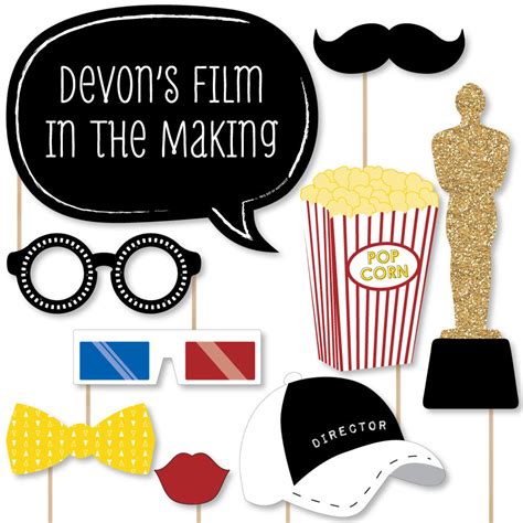 Filmstrip Movie Photo Booth Props Red Carpet Party Photo Etsy