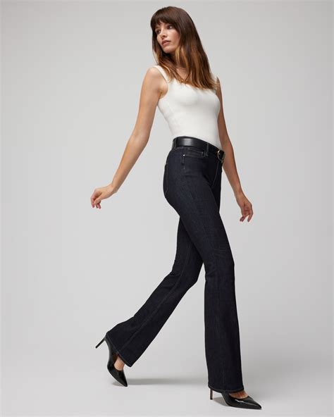 White House Black Market Petite High Rise Sculpt Skinny Flare Jeans In