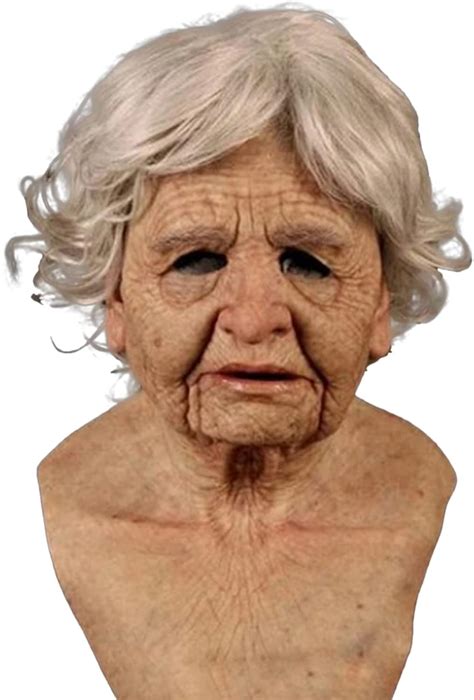 Buy Halloween Old Man Woman Mask Latex Realistic Human Wrinkle Horror