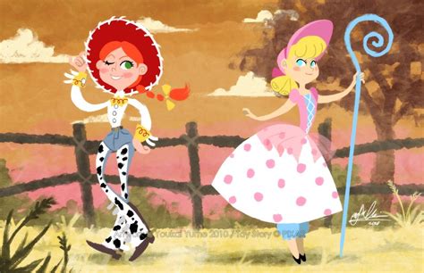 Toy Story Prairie Girls By Youkaiyume On Deviantart Jessie Toy Story Bo Peep Toy Story
