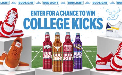 Bud Light College Football Sneaker Sweepstakes Select States
