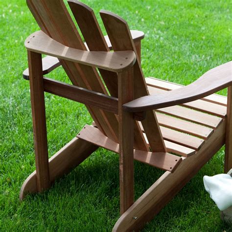 Ergonomic Outdoor Patio Adirondack Chair In Red Shorea Wood アディロンダック