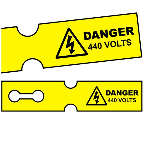 Tuff Tag Danger 440 Volts Labels Label Bar