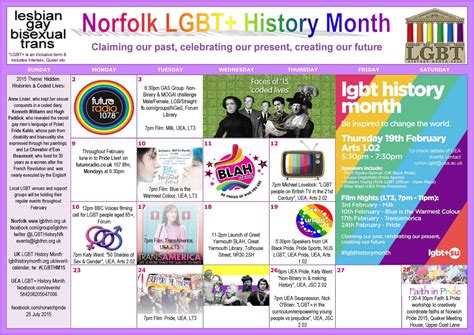 Pride month, which takes place every year in june, celebrates the heritage of the lgbt+ community and its triumphs over adversity. The Norfolk LGBT (Lesbian, Gay, Bi, Trans) History (Month ...