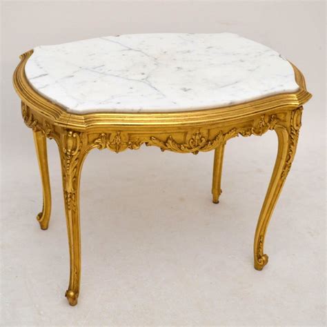 Vintage and antique side tables coffee tables pedestal tables, source: Antique French Marble Top Gilt Wood Coffee Table | 330295 ...