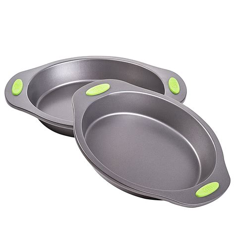 Tasty 9 Round Cake Pan With Green Silicone Handles Set Of 2 Walmart