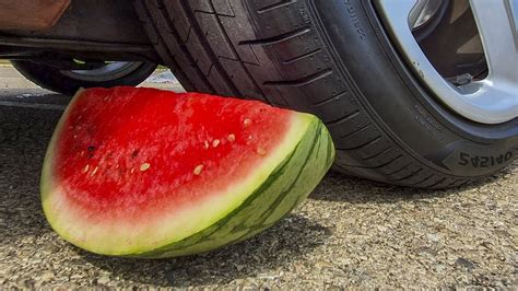 Crushing Crunchy And Soft Things By Car Experiment Big Watermelon Vs Car Youtube