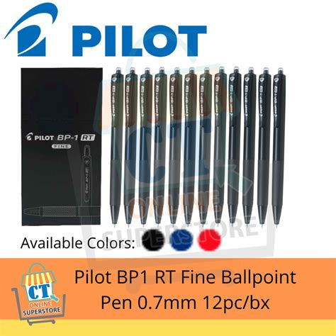 Pilot Bp 1 Rt Ballpoint Retractable Fine 07mm 12pcbx Shopee Philippines