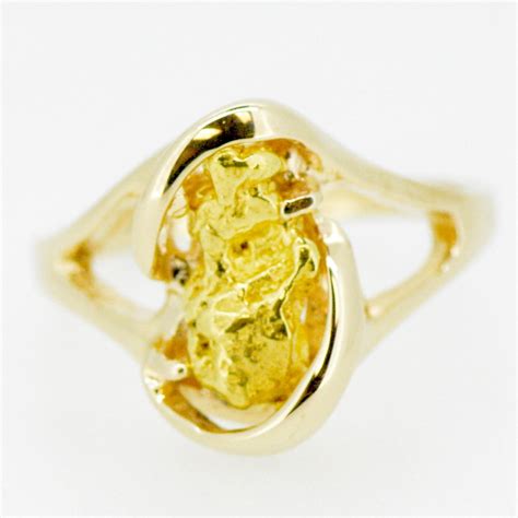 Ladies Gold Nugget Ring 17 Alaska Mint