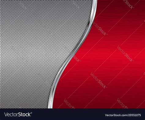 Red And Silver Metallic Background Royalty Free Vector Image