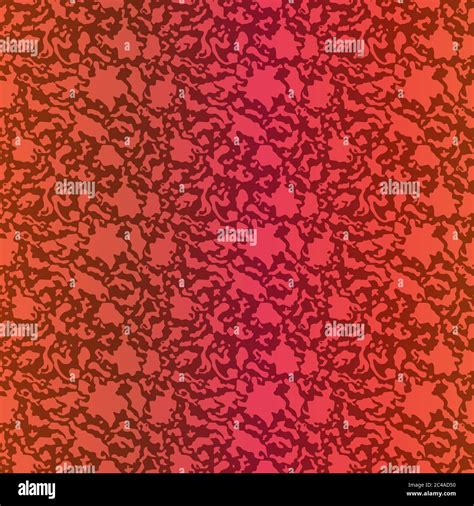 seamless pattern of randomly chaotic wavy shapes in orange and red hues with gradient hand