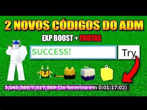 Corre Saiu Todos Os Novos C Digos De Dobro De Xp No Blox Fruits Reset Status E Frutas Youtube