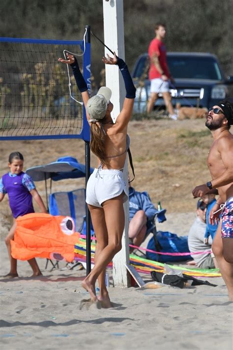 Alessandra Ambrosio In A Tiny Bikini Playing Beach Volleyball 22