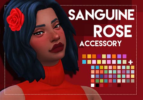 My Sims 4 Blog Sanguine Rose And Flower Crown Accessory By Weepingsimmer