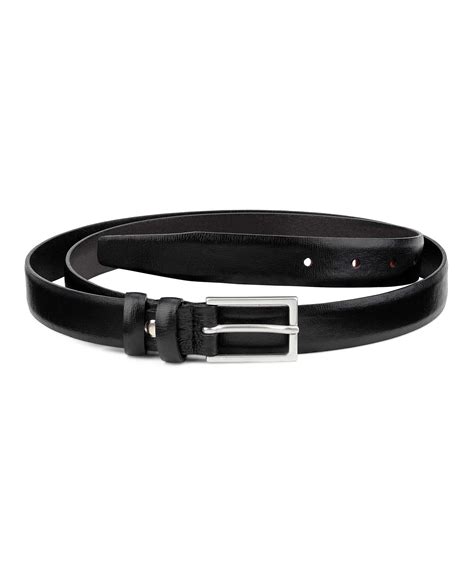 Buy Black 1 Inch Leather Belt For Men Smooth Leather Free Shipping