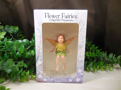 Marigold Flower Fairy Figurine Purple Box