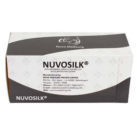 Buy Nuvosilk 4 0 Nm 5082 Non Absorbable Surgical Suture Black Braided