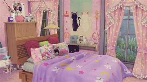 Ts4 Sailor Moon Tumblr Sims House Sims 4 Bedroom
