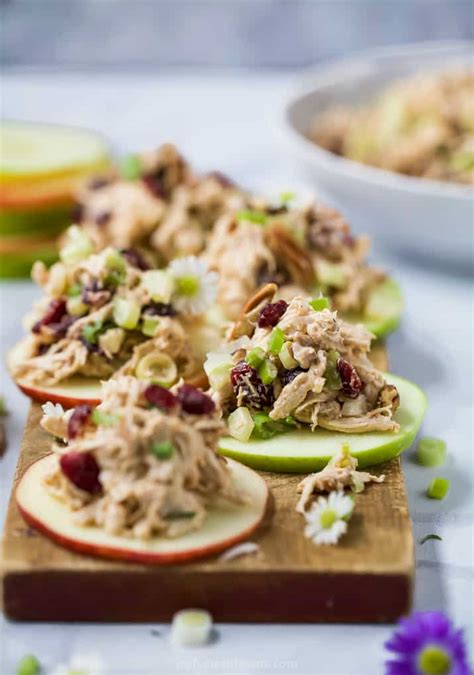 A lot of recipes are going to tell you to poach the chicken. Easy Cranberry Chicken Salad Recipe | Joyful Healthy Eats