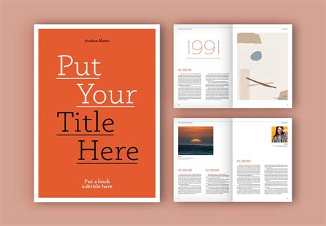 Book Layout Template Print Template Indesign Template Etsy