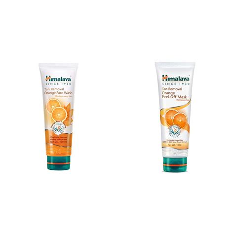 Himalaya Tan Removal Orange Face Wash 100ml And Herbals Tan Removal