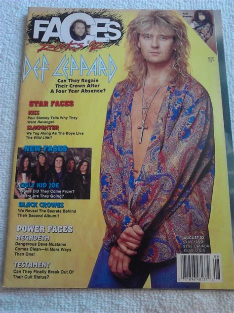 Faces Rocks Magazine Volume 11 Number 11 August 1992 Def Leppard