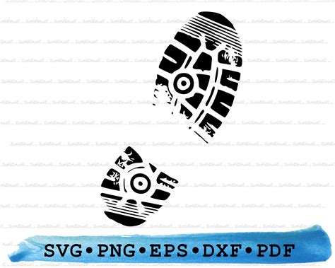 Boot Print Svg Hiking Boots Svg Dirty Shoe Print Png Foot Etsy