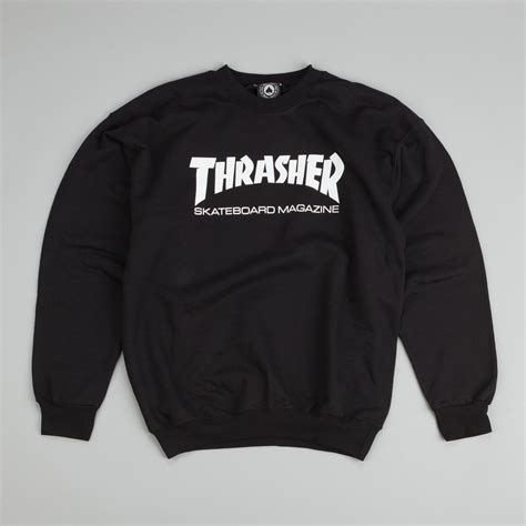 Thrasher Skate Mag Crewneck Sweatshirt Black Black Sweatshirts