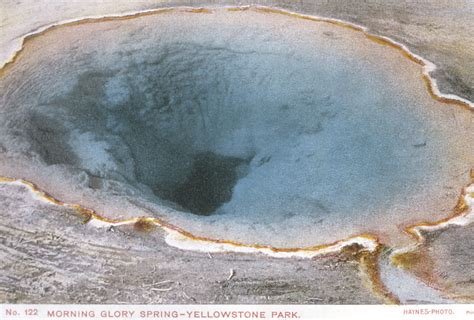 Old Yellowstone History Of Morning Glory Pool Yellowstone Insider