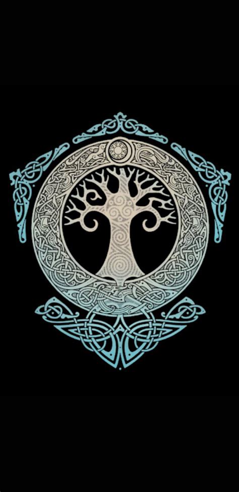 Treeoflife Vida Nórdico Raíces Runas Símbolo árbol Inframundo