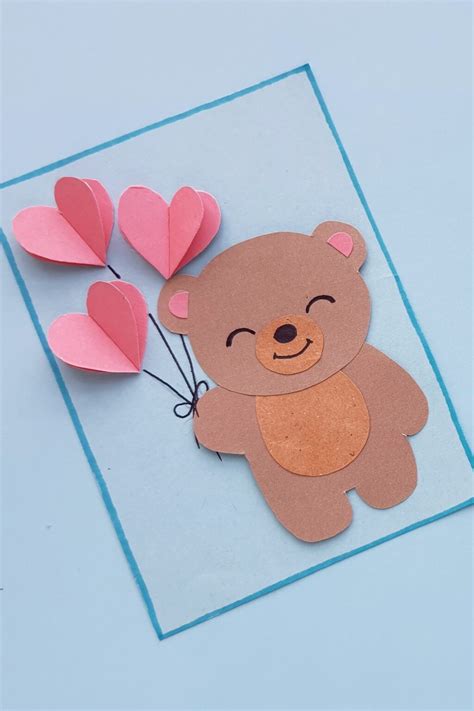 Teddy Bear Valentines Day Card Craft For Kids Frugal Mom Eh