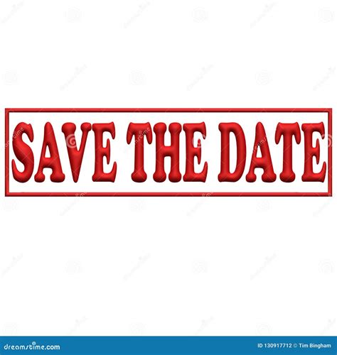 Save The Date Stamp Stock Photo Illustration Of Book 130917712