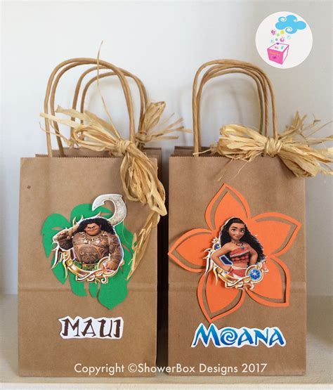 Moana Birthday Favor Bags Showerbox Events Like Us On Fb Moanabirthday