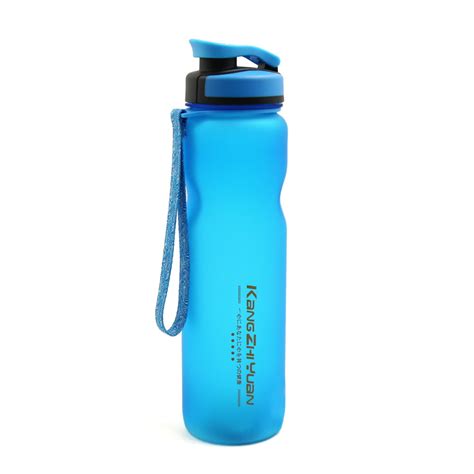 Blue Sports Drink Cup Traveling Water Bottle Healthy Plastic 36oz High
