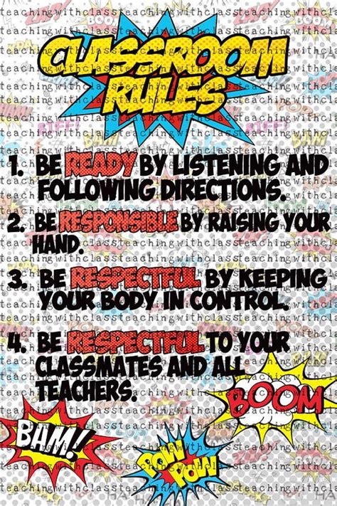 Superhero Classroom Rules Etsy Superhero Classroom Theme Superhero