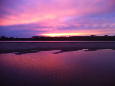 Purple Skies Missouri River Purple Sky Sunsets Practice Colorful