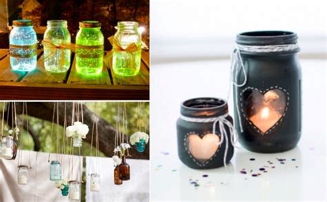 Diy] décorer des pots en verre | les petits riens décorations d'hiver avec des pots en verre recyclés! 21 décorations de mariage à faire avec des pots en verre - Des idées