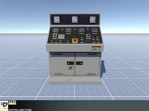 3d Model Control Desk Panel Vr Ar Low Poly Cgtrader