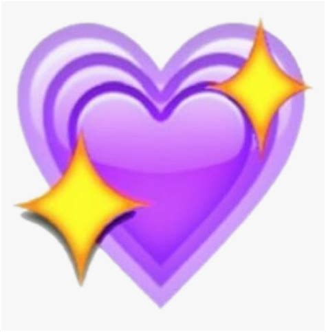 Transparent Heart Emoticon Png Yellow And Purple Heart Emoji Png