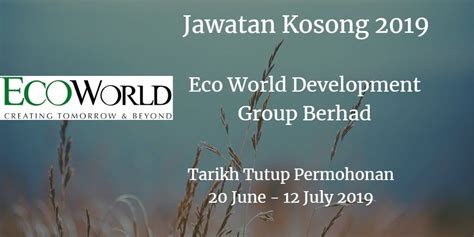 Ecoworld gallery @ eco grandeur lot 6232, persiaran mokhtar dahari eco grandeur, 42300 bandar puncak alam selangor darul ehsan malaysia. Jawatan Kosong Eco World Development Group Berhad 20 June ...